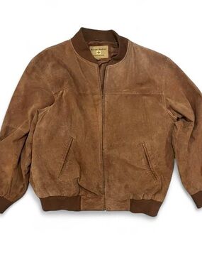 Vintage brown suede bomber jacket 🤎